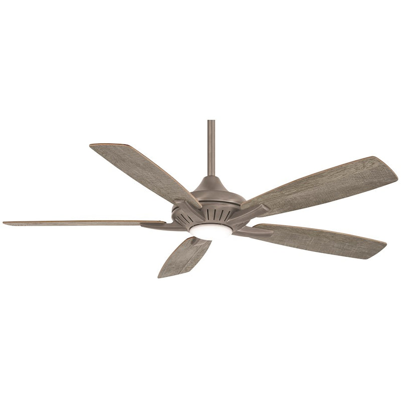 Minka Aire Dyno 52in LED Ceiling Fan | Transitional Burnished Nickel and Savannah Gray | Living Room & Bedroom | 52 x 52 x 12 in | Model F1000-BNK