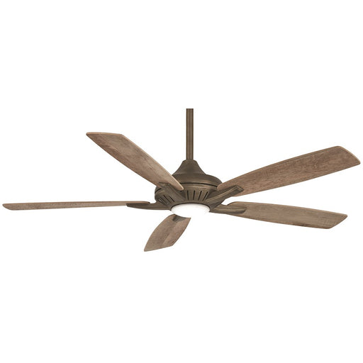 Minka Aire Dyno 52in LED Ceiling Fan | Transitional Heirloom Bronze and Barnwood Blades | Living Room & Bedroom | 52 x 52 x 12 in | Model F1000-HBZ