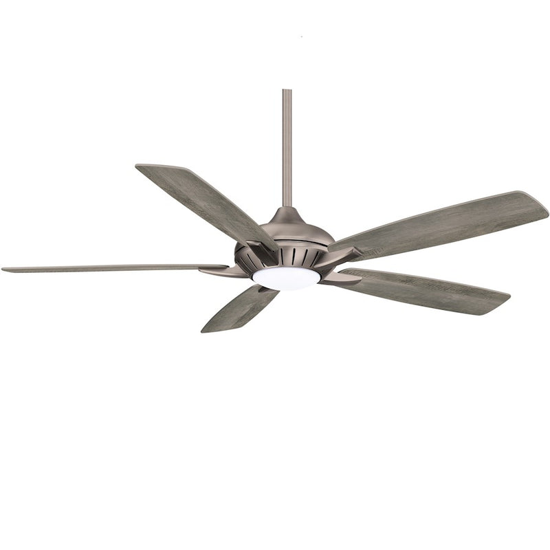 Minka Aire Dyno XL 60in LED Ceiling Fan | Traditional Burnished Nickel | Living Room & Bedroom | 60 x 60 x 16 in | Model F1001-BNK