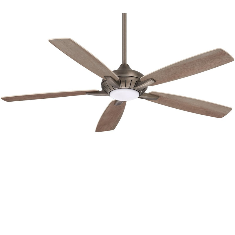 Minka Aire Dyno XL 60in LED Ceiling Fan | Traditional Heirloom Bronze | Living Room & Family Room | 60 x 60 x 15.5 in | Model F1001-HBZ