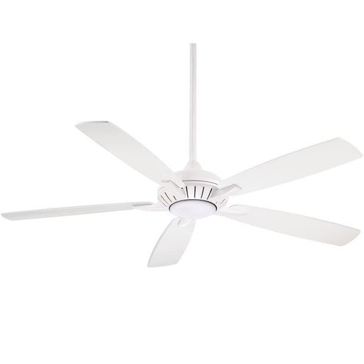 Minka Aire Dyno XL LED 60in Ceiling Fan | Traditional White Finish | Large Living Room & Great Room | 60 x 60 x 16 in | Model F1001-WH