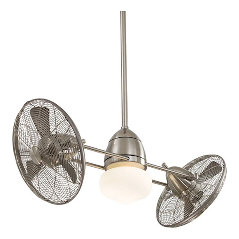 Minka Aire Gyro Wet LED 42in Ceiling Fan | Contemporary Oil Rubbed Bronze and Etched Opal Glass | Covered Patio & Sunroom | Model F402L-ORB