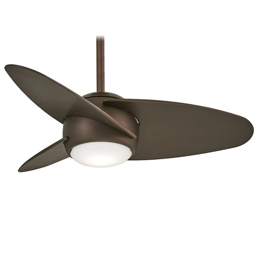 Minka Aire Slant LED 36in Ceiling Fan | Transitional Oil Rubbed Bronze | Bedroom & Living Room | 36 x 36 x 16 in | Model F410L-ORB