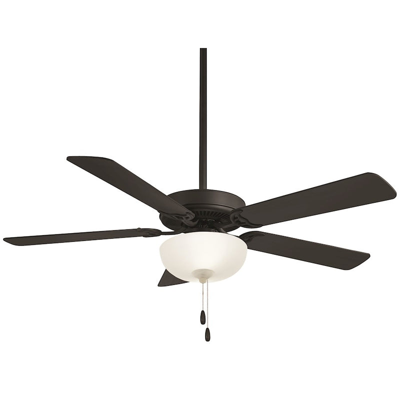 Minka Aire Contractor II Uni-Pack 52in LED Ceiling Fan | Industrial Coal and White | Living Room & Bedroom | 52 x 52 x 18 in | Model F448L-CL