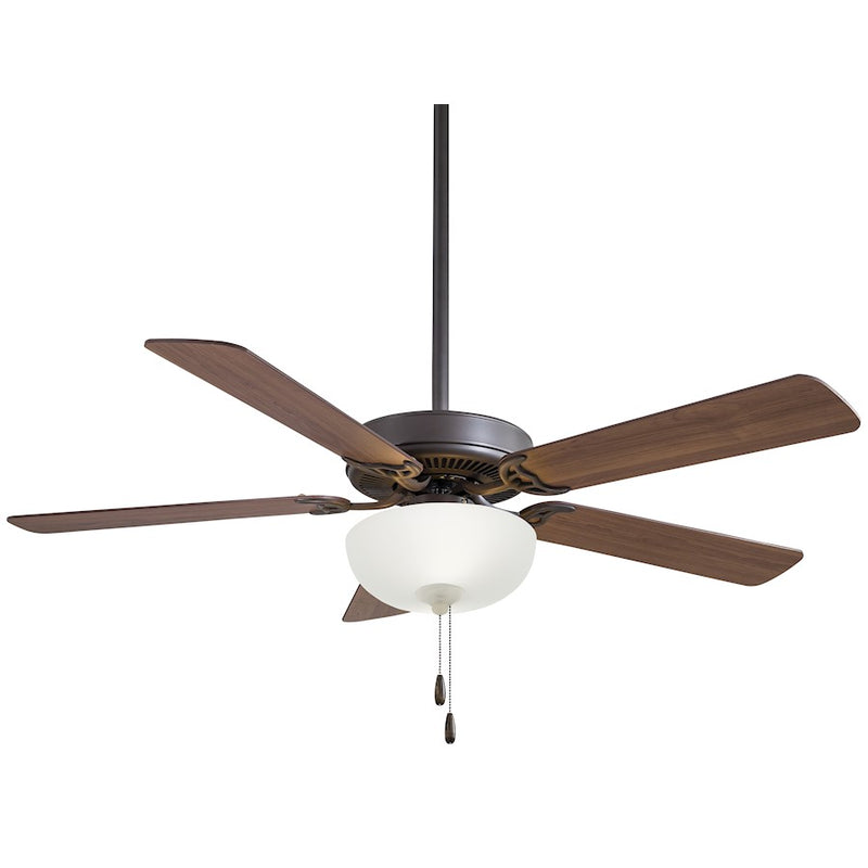 Minka Aire Contractor Uni-Pack LED 52in Ceiling Fan | Oil Rubbed Bronze and White | Living Room & Bedroom | 52 x 52 x 18 in | Model F448L-ORB