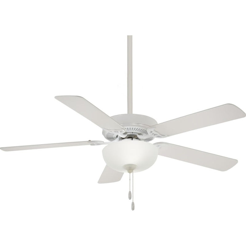 Minka Aire LED 52in Ceiling Fan | Transitional White | Living Room & Bedroom | 52 x 52 x 18 in | Model F448L-WH