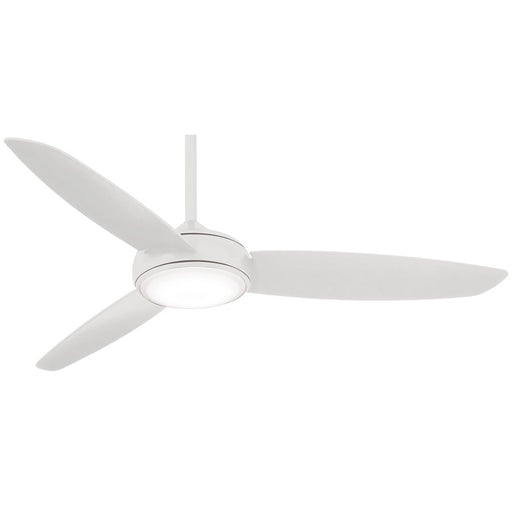 Minka Aire Concept IV LED 54in Ceiling Fan | Transitional White Finish | Living Room & Bedroom | 54 x 54 x 14 in | Model F465L-WH