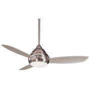 Minka Aire Concept L Wet 52in LED Ceiling Fan | Brushed Nickel Wet | Covered Patio & Indoor-Outdoor | 52 x 52 x 20.5 in | Model F476L-BNW