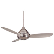 Minka Aire Concept L Wet 52in LED Ceiling Fan | Brushed Nickel Wet | Covered Patio & Indoor-Outdoor | 52 x 52 x 20.5 in | Model F476L-BNW