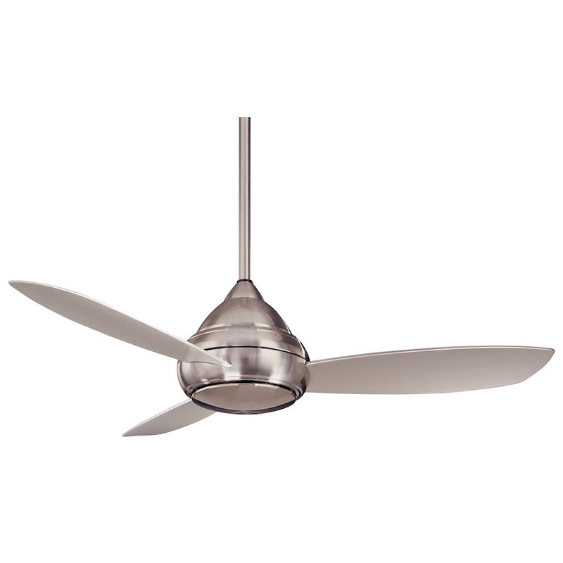 Minka Aire Concept L Wet 52in LED Ceiling Fan | Brushed Nickel Wet | Covered Patio & Indoor-Outdoor | 52 x 52 x 20.5 in | Model F476L-BNW
