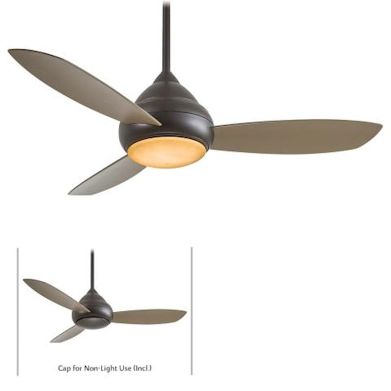 Minka Aire Concept L Wet 52in LED Ceiling Fan | Traditional Oil Rubbed Bronze | Covered Patio & Indoor-Outdoor | 52 x 52 x 20.5 in | Model F476L-ORB