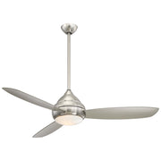 Minka Aire Concept 1 Wet 58in LED Ceiling Fan | Brushed Nickel Wet | Covered Patio & Indoor-Outdoor | 58 x 58 x 18.5 in | Model F477L-BNW