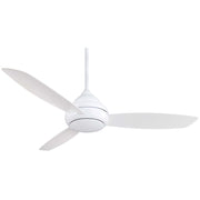 Minka Aire Concept 1 Wet 58in LED Ceiling Fan | White Contemporary | Indoor & Covered Patio | 58 x 58 x 18.5 in | Model F477L-WH