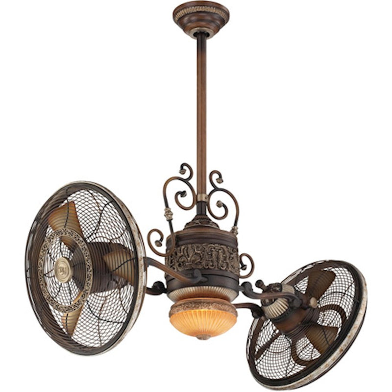 Minka Aire Traditional Gyro LED 42" Ceiling Fan, Belcaro Walnut