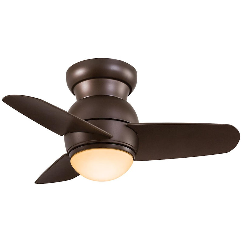 Minka Aire Spacesaver 26in LED Ceiling Fan | Oil Rubbed Bronze Traditional | Kitchen & Bathroom | 26 x 26 x 11 in | Model F510L-ORB