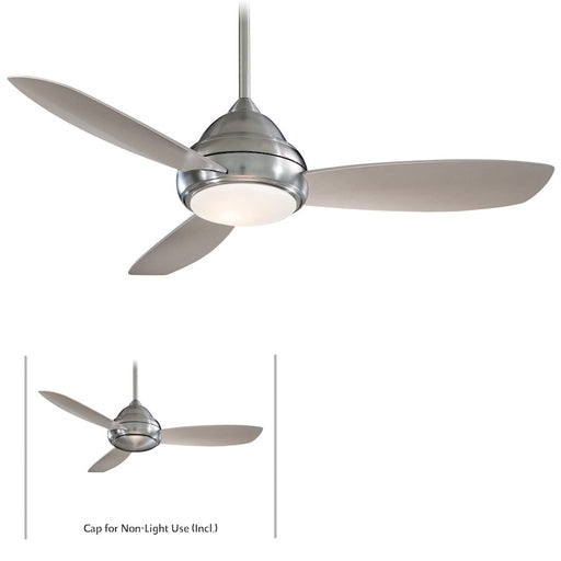 Minka Aire Concept I 52in LED Ceiling Fan | Traditional Brushed Nickel | Indoor Bedroom & Living Room | 52 x 52 x 18 in | Model F517L-BN