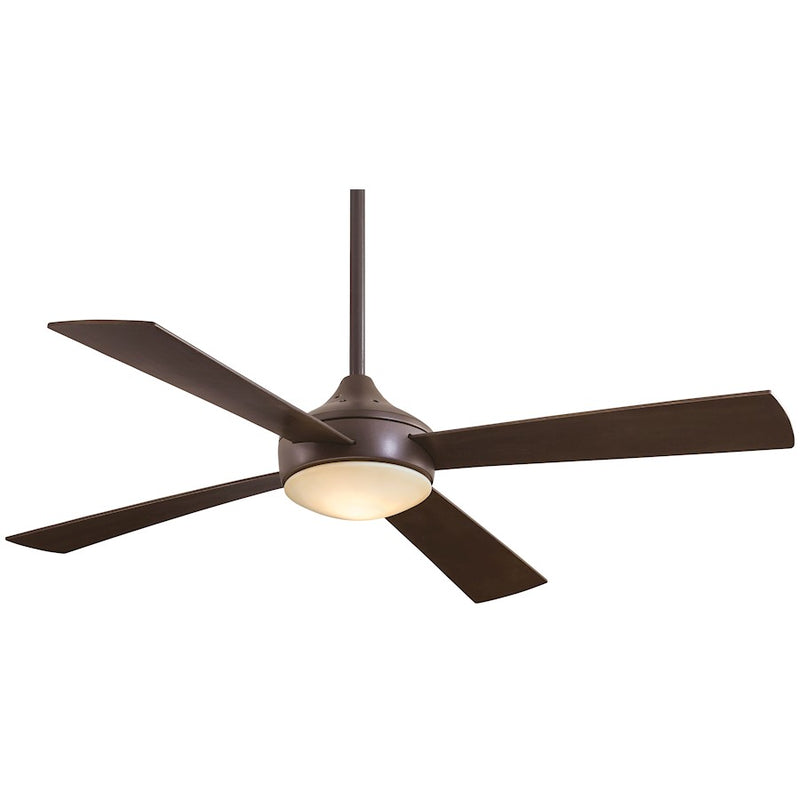 Minka Aire Aluma 52in LED Ceiling Fan | Contemporary Flat White | Living Room & Bedroom | 52 x 52 x 15.75 in | Model F521L-WHF