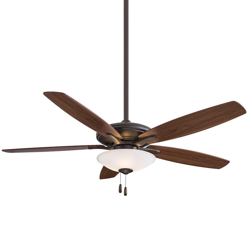 Minka Aire Mojo 52in LED Ceiling Fan | Contemporary Oil Rubbed Bronze | Living Room & Bedroom | 52 x 52 x 14 in | Model F522L-ORB
