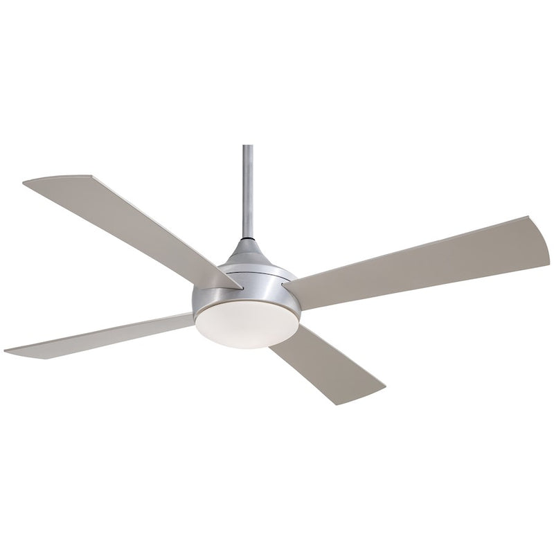 Minka Aire Aluma Wet 52in LED Ceiling Fan | Contemporary Flat White | Covered Patio & Large Room | 52 x 52 x 14 in | Model F523L-WHF