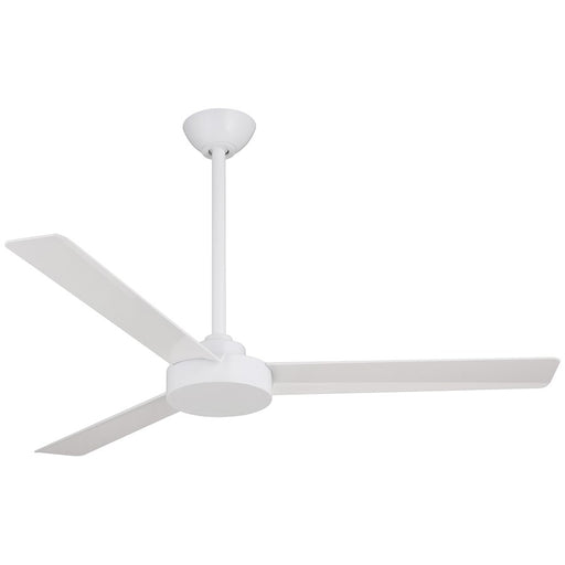 Minka Aire Roto 52in Ceiling Fan | Flat White Contemporary Industrial | Living Room & Bedroom | 52 x 52 x 9 in | Model F524-WHF