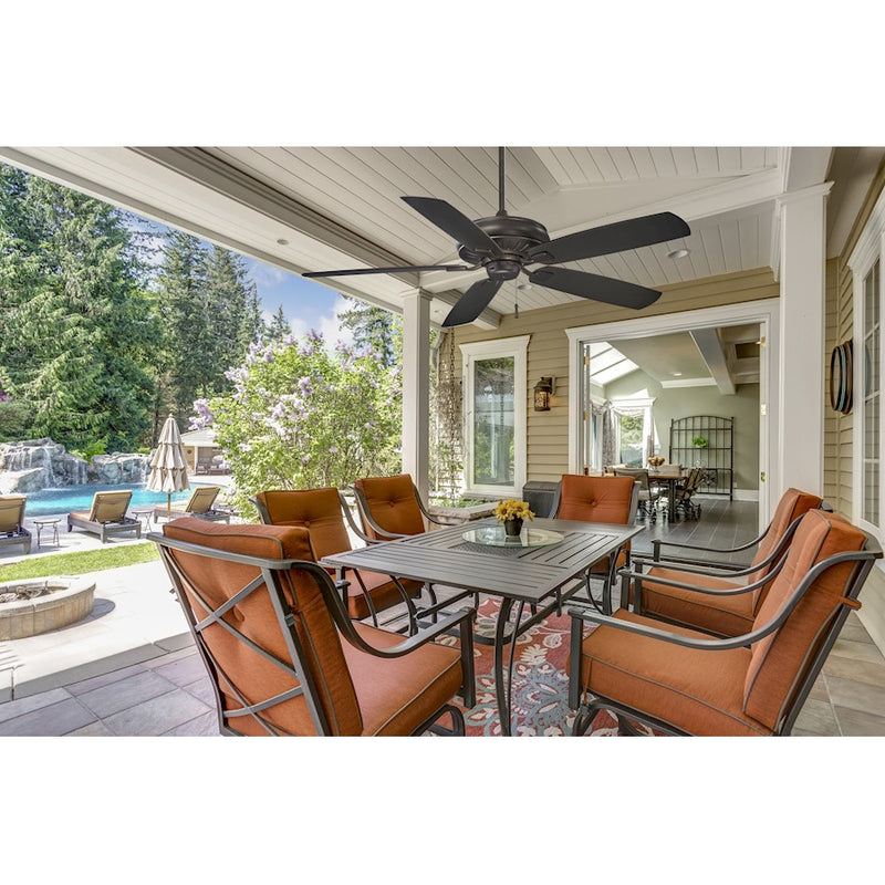 Minka Aire Sunseeker 60in Ceiling Fan | Transitional Smoked Iron | Covered Patio & Outdoor Living | 60 x 60 x 13.75 in | Model F532-SI