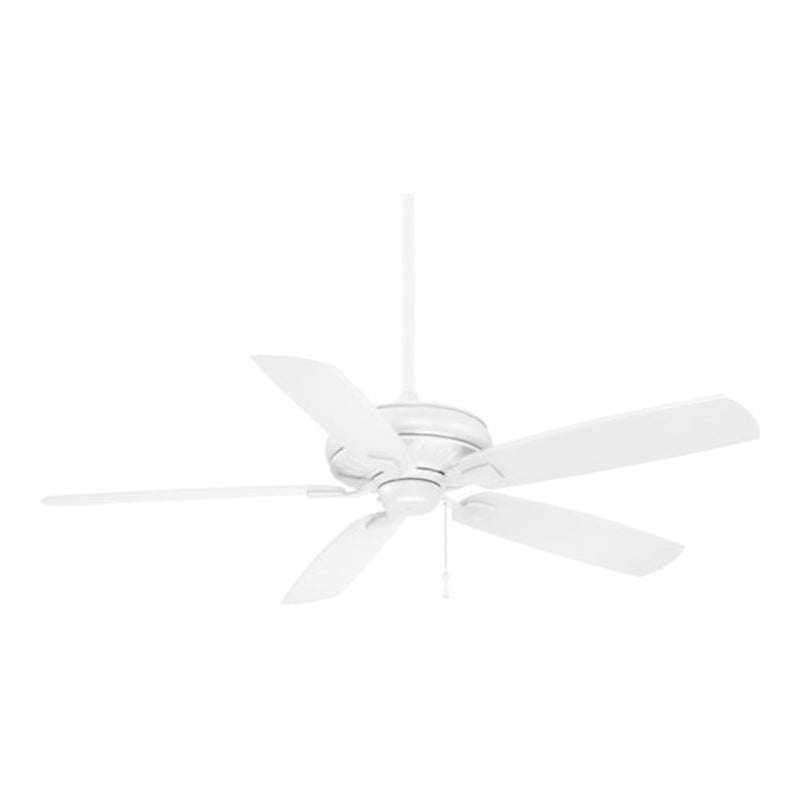 Minka Aire Sunseeker 60in Ceiling Fan | Transitional Flat White Finish | Living Room & Bedroom | 60 x 60 x 16.5 in | Model F532-WHF