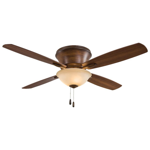 Minka Aire Mojo II 52in Flush Mount Ceiling Fan | Distressed Koa Transitional | Low Ceiling Bedroom & Living Room | 52 x 52 x 14 in | Model F533-DK