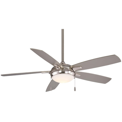 Minka Aire Lun-Aire 54in LED Ceiling Fan | Brushed Nickel Transitional | Large Living Room & Bedroom | 54 x 54 x 15 in | Model F534L-BN