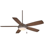 Minka Aire Lun-Aire 54in LED Ceiling Fan | Oil Rubbed Bronze and Dark Pine Blades | Living Room & Bedroom | 54 x 54 x 15 in | Model F534L-ORB