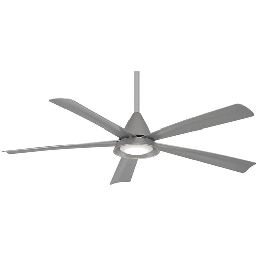 Minka Aire Cone 54in LED Ceiling Fan | Modern Silver | Indoor & Covered Patio | 54 x 54 x 14 in, Remote Included | Model F541L-SL