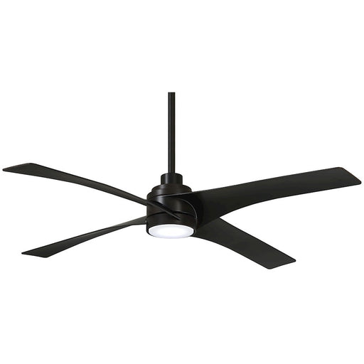 Minka Aire Swept 56in LED Ceiling Fan | Modern Contemporary KA | Living Room & Bedroom | 56 x 56 x 14 in, Remote Included | Model F543L-KA