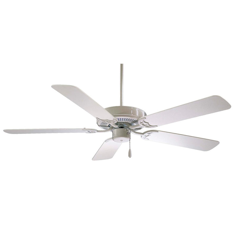 Minka Aire Contractor 42in Ceiling Fan | White Traditional Finish | Living Room & Bedroom | 42 x 42 x 12 in | Model F546-WH
