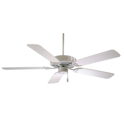 Minka Aire Contractor 42in Ceiling Fan | White Traditional Finish | Living Room & Bedroom | 42 x 42 x 12 in | Model F546-WH
