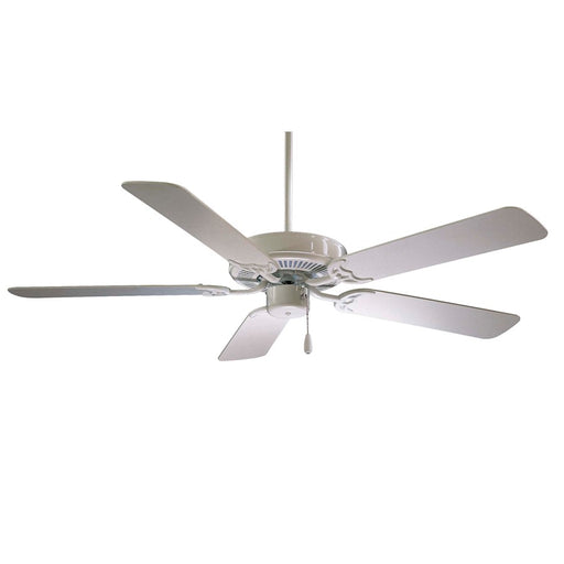 Minka Aire Contractor 52in Ceiling Fan | White Traditional Finish | Living Room & Bedroom | 52 x 52 x 12 in | Model F547-WH