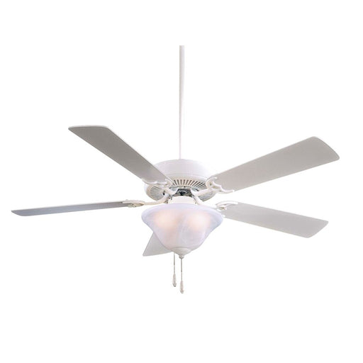 Minka Aire Contractor Uni-Pack 52in Ceiling Fan | Traditional White Finish | Bedroom & Living Room | 52 x 52 x 19 in | Model F548-WH