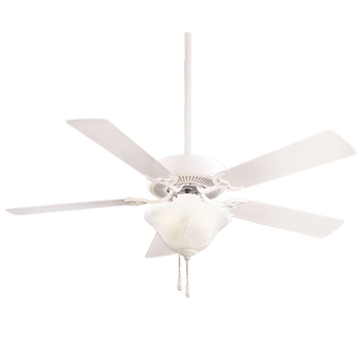 Minka Aire Contractor Uni-Pack 52in LED Ceiling Fan | Traditional White | Living Room & Bedroom | 52 x 52 x 19 in | Model F548L-WH