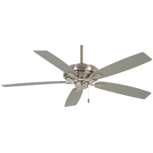 Minka Aire Watt 52in Ceiling Fan | Transitional Brushed Nickel Finish | Living Room & Bedroom | 52 x 52 x 16 in | Model F551-BN
