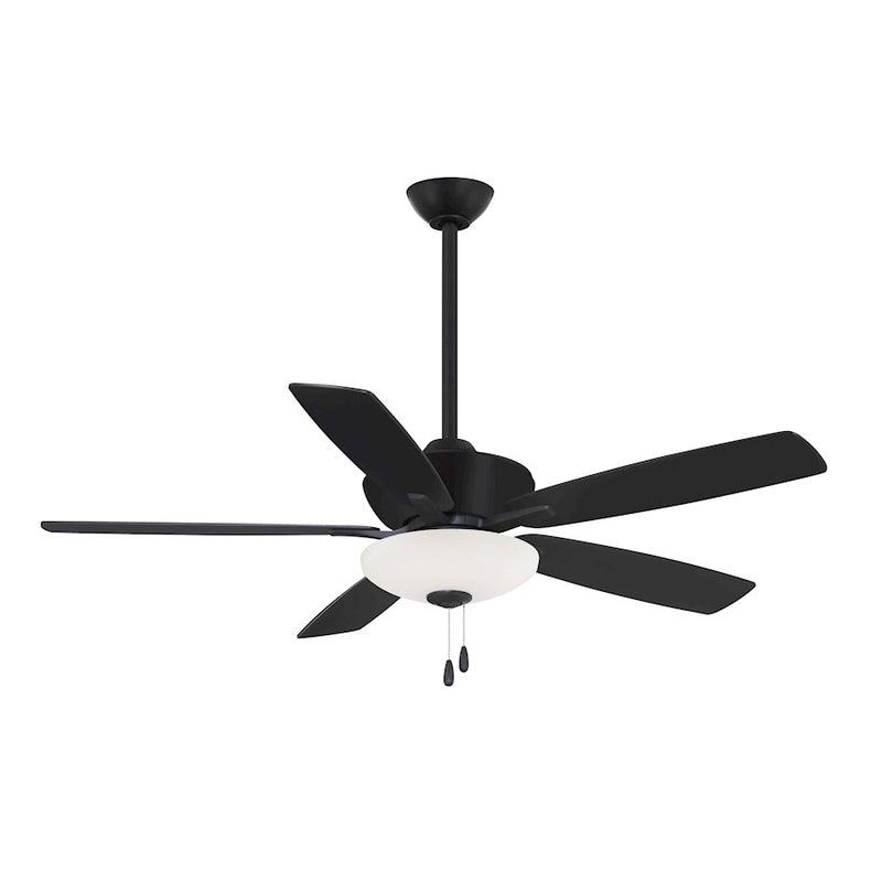 Minka Aire Minute LED 52in Ceiling Fan | Flat White and Frosted White Glass | Bedroom & Living Room | 52 x 52 x 18 in | Model F553L-WHF