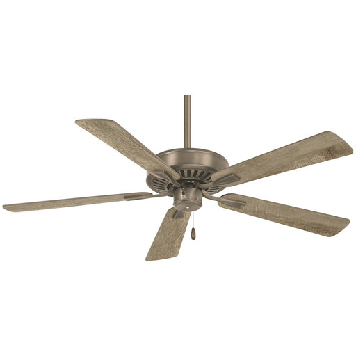 Minka Aire Contractor Plus 52in Ceiling Fan | Transitional Burnished Nickel with Savannah Gray Blades | Living Room & Bedroom | Model F556-BNK