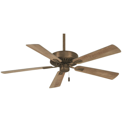 Minka Aire Contractor Plus 52in Ceiling Fan | Transitional Heirloom Bronze with Barnwood Blades | Bedroom & Living Room | Model F556-HBZ