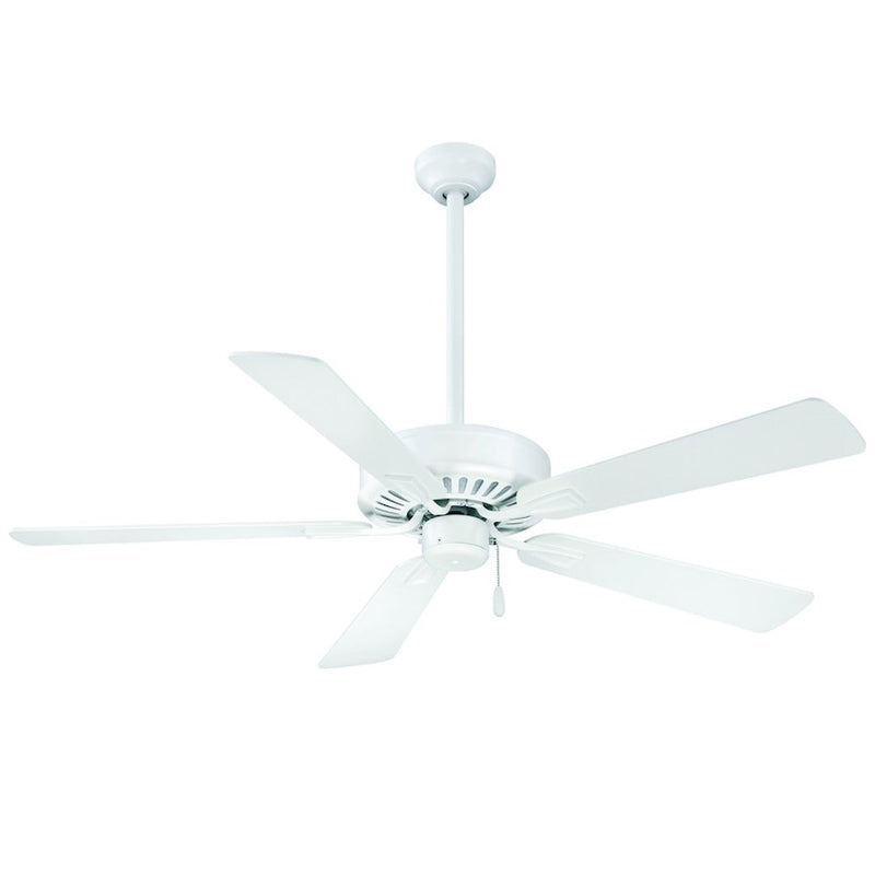 Minka Aire Contractor Plus 52in Ceiling Fan | Flat White Transitional | Living Room & Bedroom | 52 x 52 x 12 in | Model F556-WHF