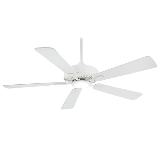 Minka Aire Contractor Plus LED 52in Ceiling Fan | White Finish | Bedroom & Living Room | 52 x 52 x 13 in | Model F556L-WH