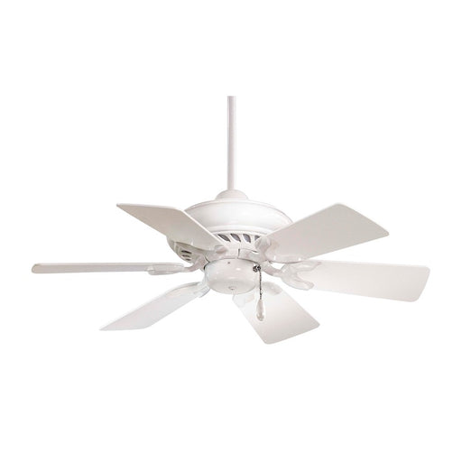 Minka Aire Supra 32in Ceiling Fan | Transitional White | Small Rooms Bathroom Hallway Entry Closet | 32 x 32 x 12.5 in | Model F562-WH