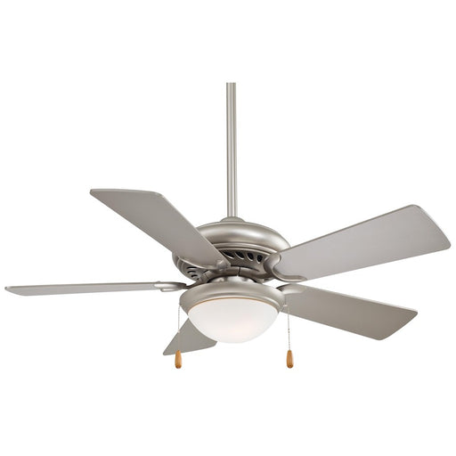Minka Aire Supra LED 44in Ceiling Fan | Brushed Steel and Etched Opal Glass | Bedroom, Living Room & Dining Room | Model F563L-SP-BS