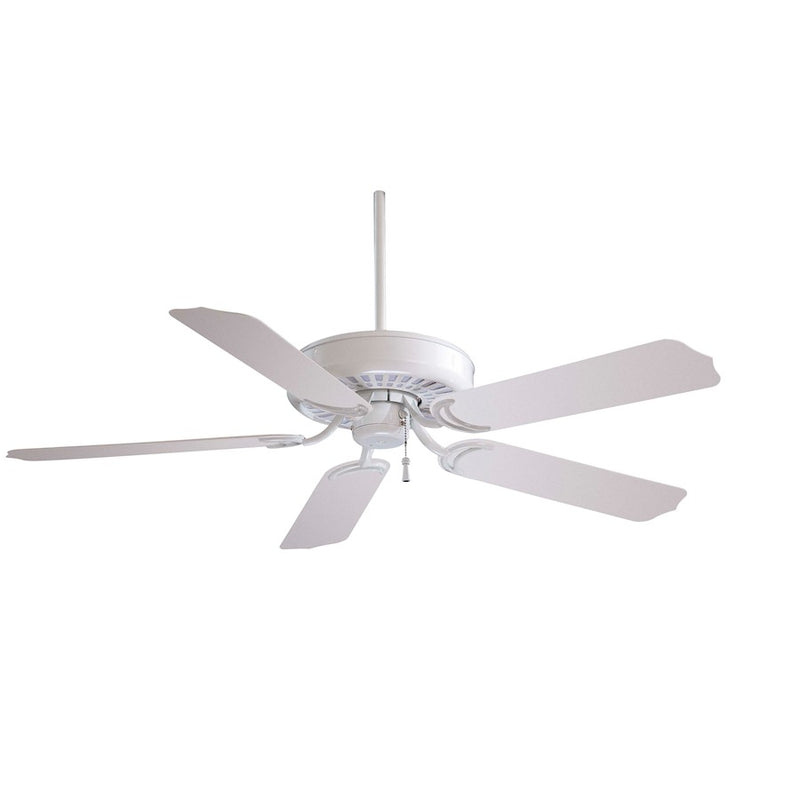 Minka Aire Sundance 52in Ceiling Fan | Traditional White | Covered Patio & Gazebo | 52 x 52 x 12 in | Model F571-WH