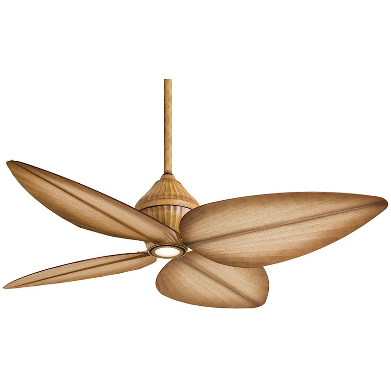 Minka Aire Gauguin 52in LED Ceiling Fan | Flat White Contemporary | Living Room & Bedroom | 52 x 52 x 14 in | Model F581L-WHF