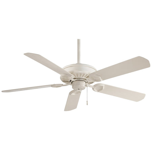 Minka Aire Sundowner 54in Ceiling Fan | Traditional Bone White | Covered Patio & Outdoor Living | 54 x 54 x 15 in | Model F589-BWH