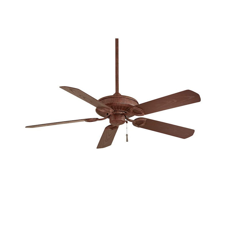Minka Aire Sundowner 54in Ceiling Fan | Traditional Vintage Rust Finish | Covered Patio & Outdoor Living | 54 x 54 x 15 in | Model F589-VRT