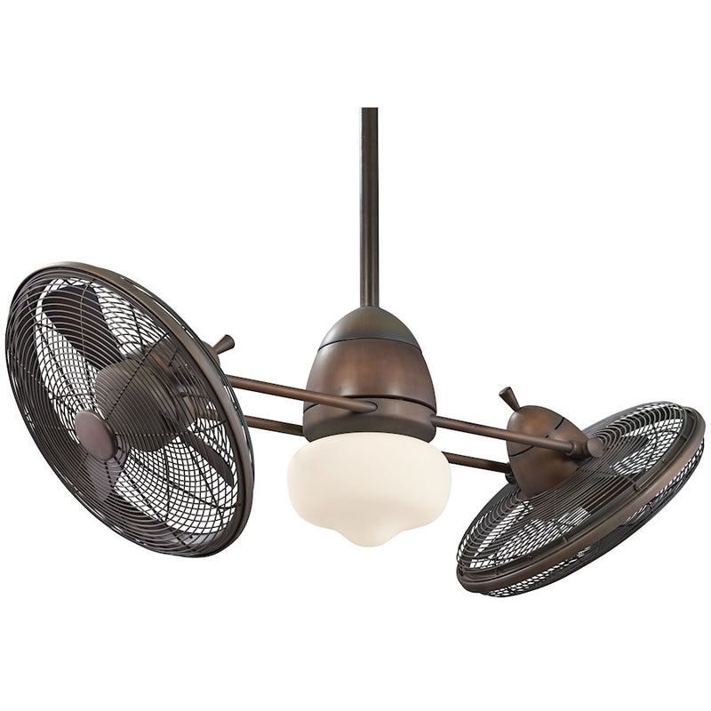 Minka Aire Gyro LED 42" Ceiling Fan, Restoration Bronze/Etched Opal