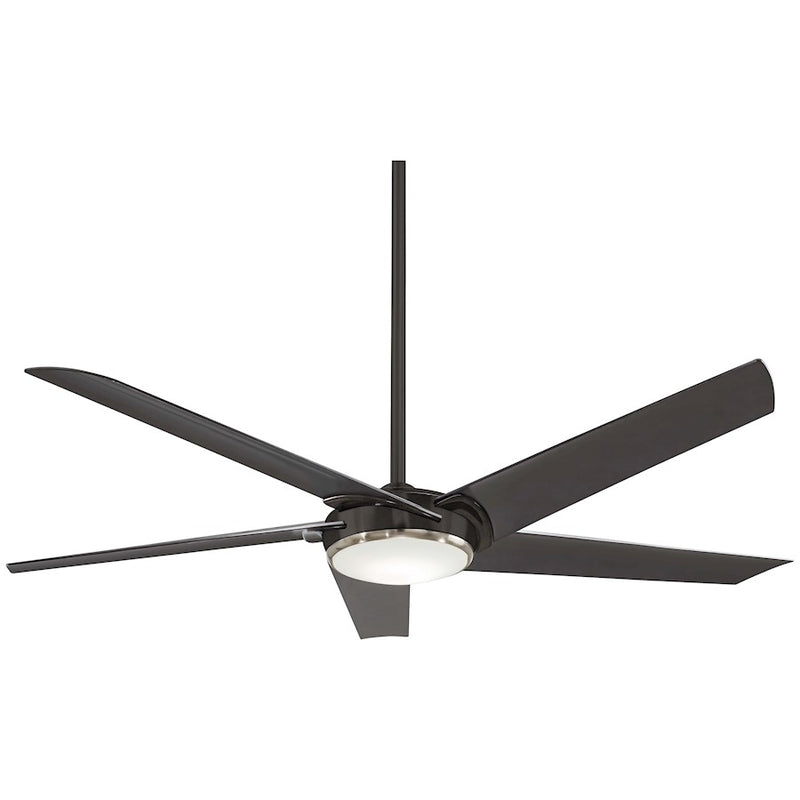 Minka Aire Raptor 60in LED Ceiling Fan | Contemporary Gun Metal | Living Room & Great Room | 60 x 60 x 11 in | Model F617L-GM